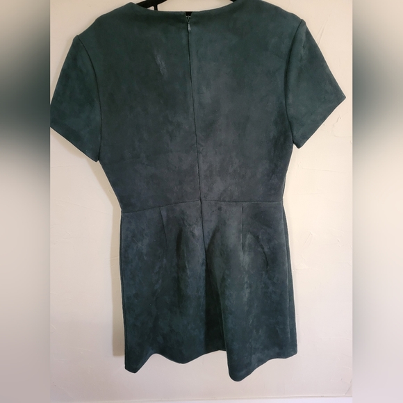 Calvin Klein 8Green Faux Suede Dress - Picture 3 of 5